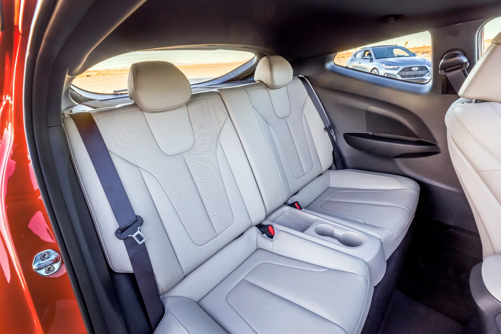 Rear seating in the 2019 Hyundai Veloster