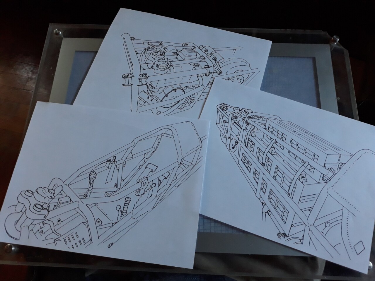 Sketched designs for the project