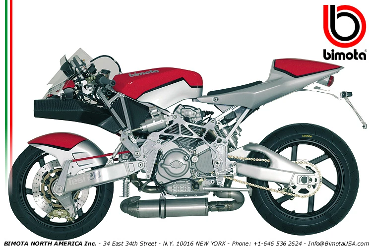 The Bimota Tesi 2D is closely related to the Vyrus