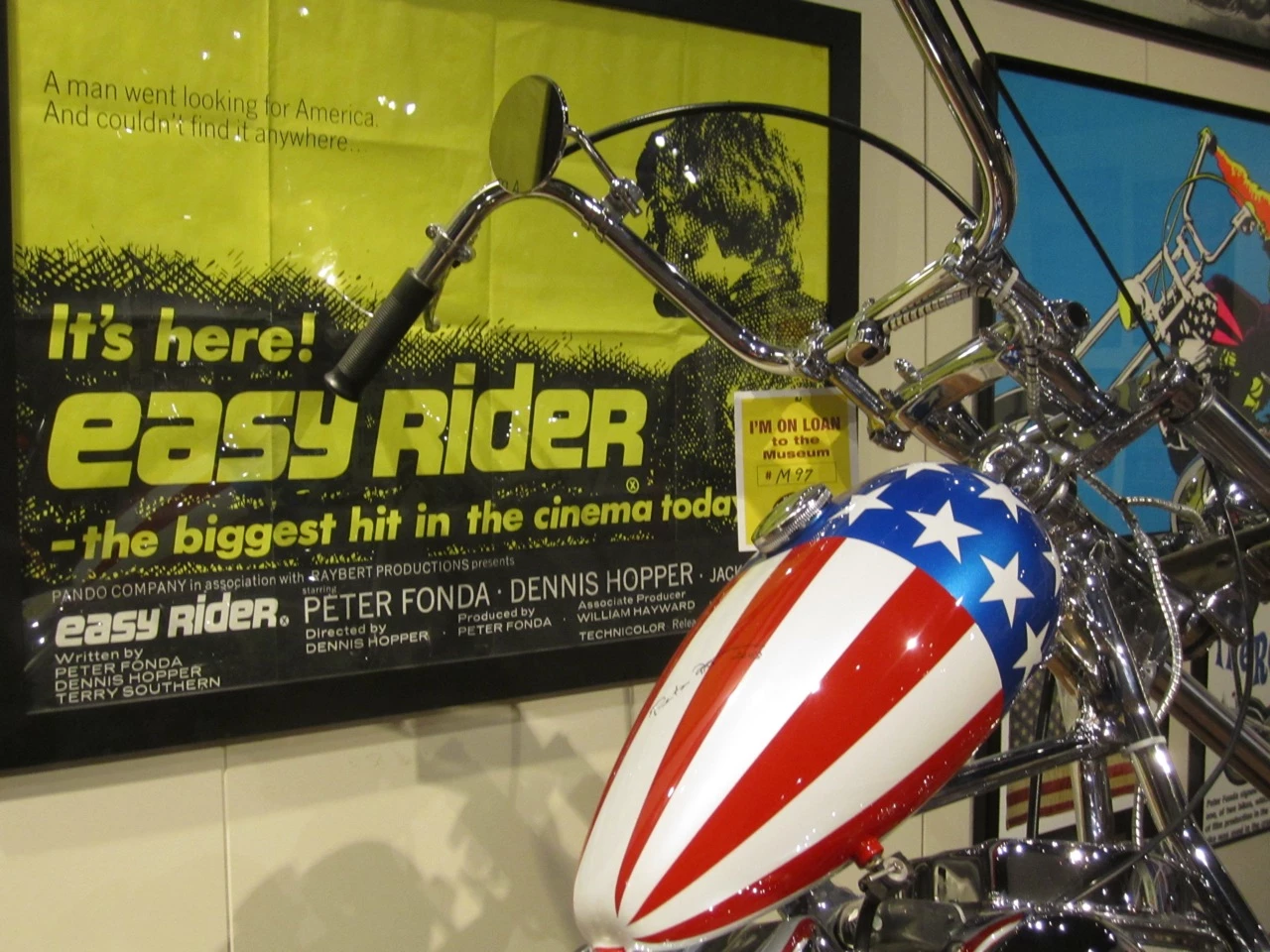 The Captain America machine has spent quite some time on display at the National Motorcycle Museum in Anamosa, Iowa and this image is courtesy of the museum.