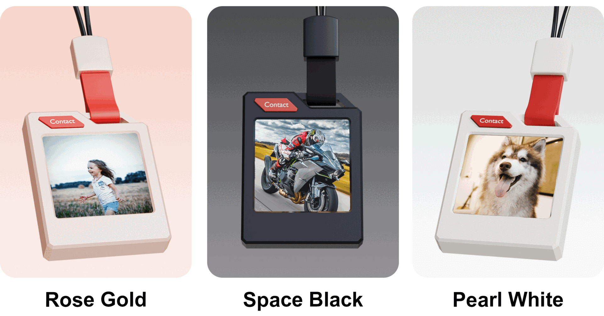 The PhotoTag can be had in three colors