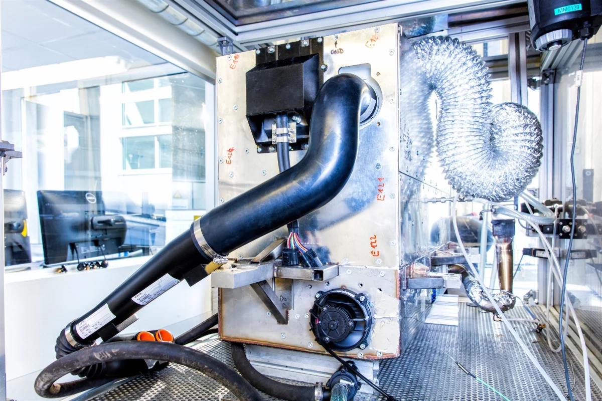 The test bed being used for Nissan's solid oxide fuel cell