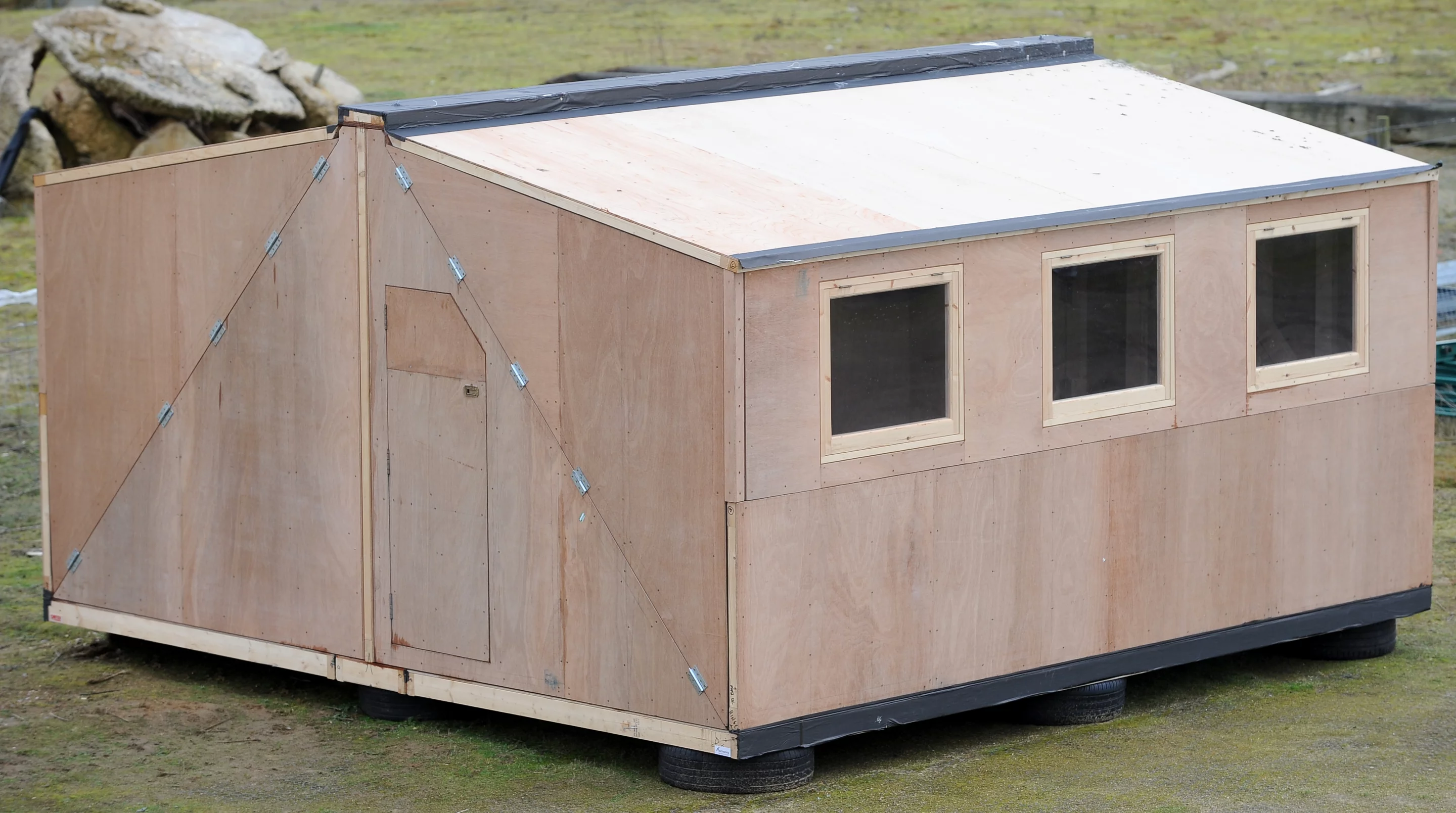 The Hush2 shelter is designed for use in disaster relief areas and can withstand category 5 hurricanes