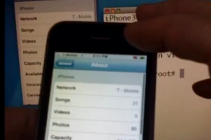 iPhone running on a T-Mobile SIM
