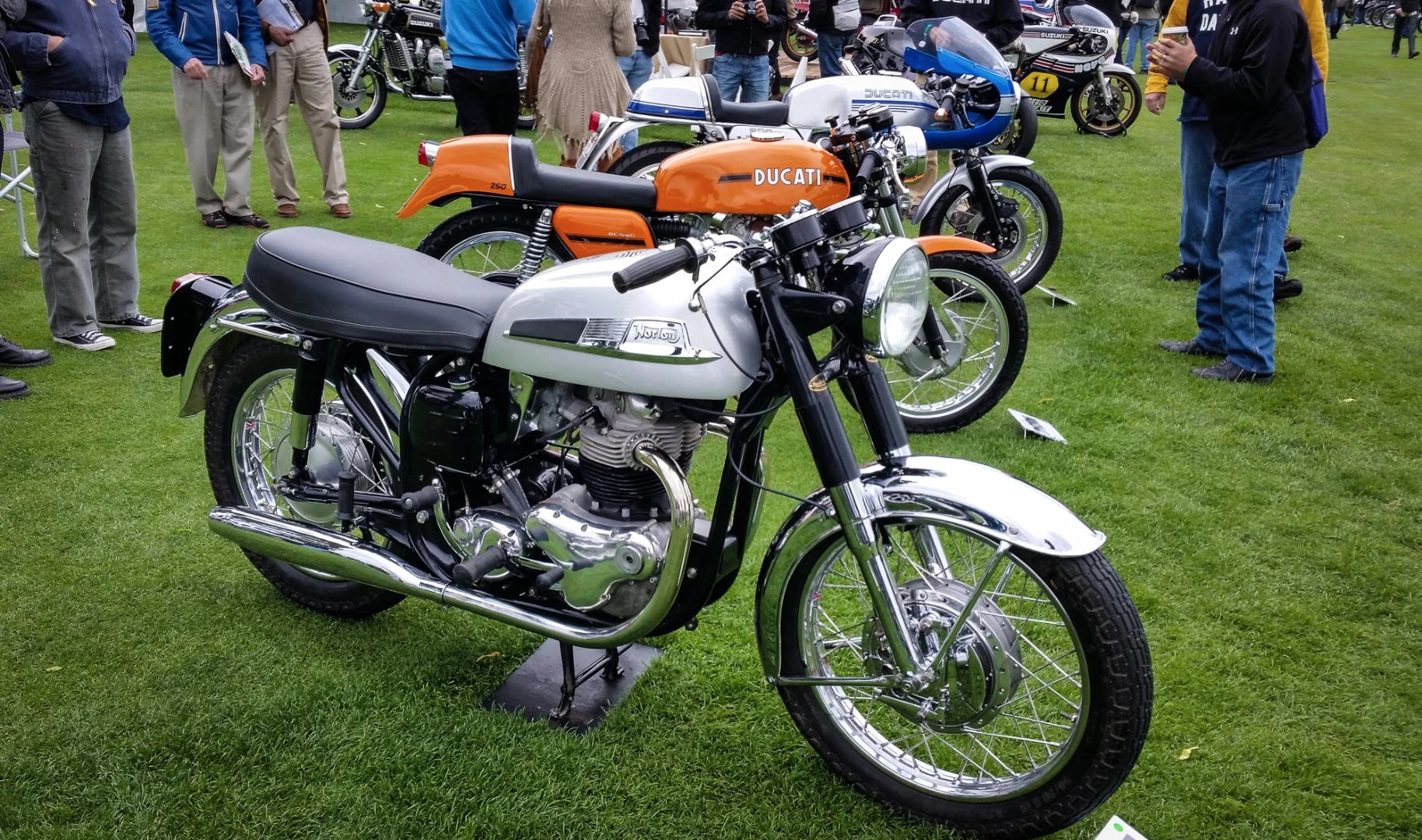 Another Norton mixing with some Ducatis