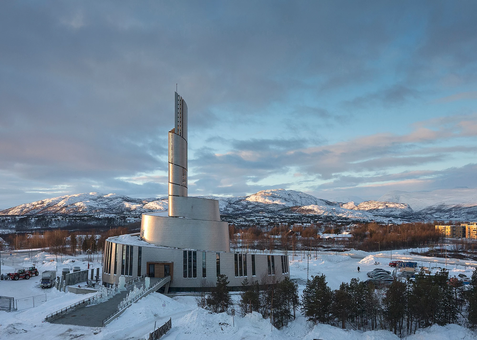 The Cathedral has been built in the Norwegian town of of Alta (Photo: Adam Mørk/schmidt hammer lassen)