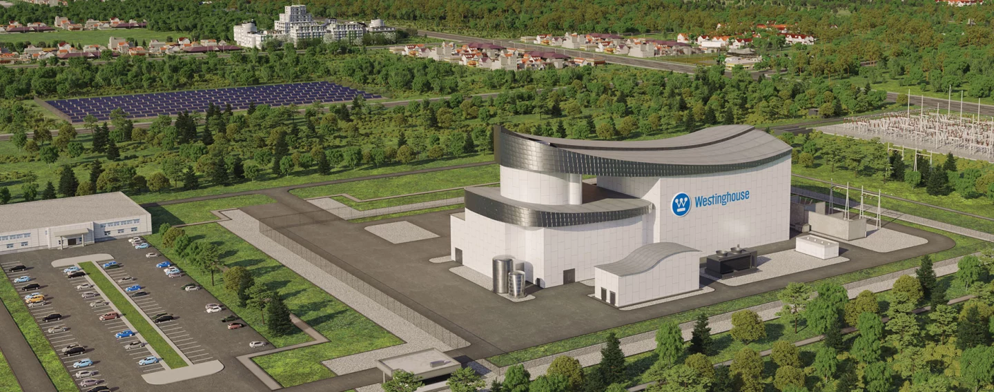 Artist's concept of an AP300 nuclear plant