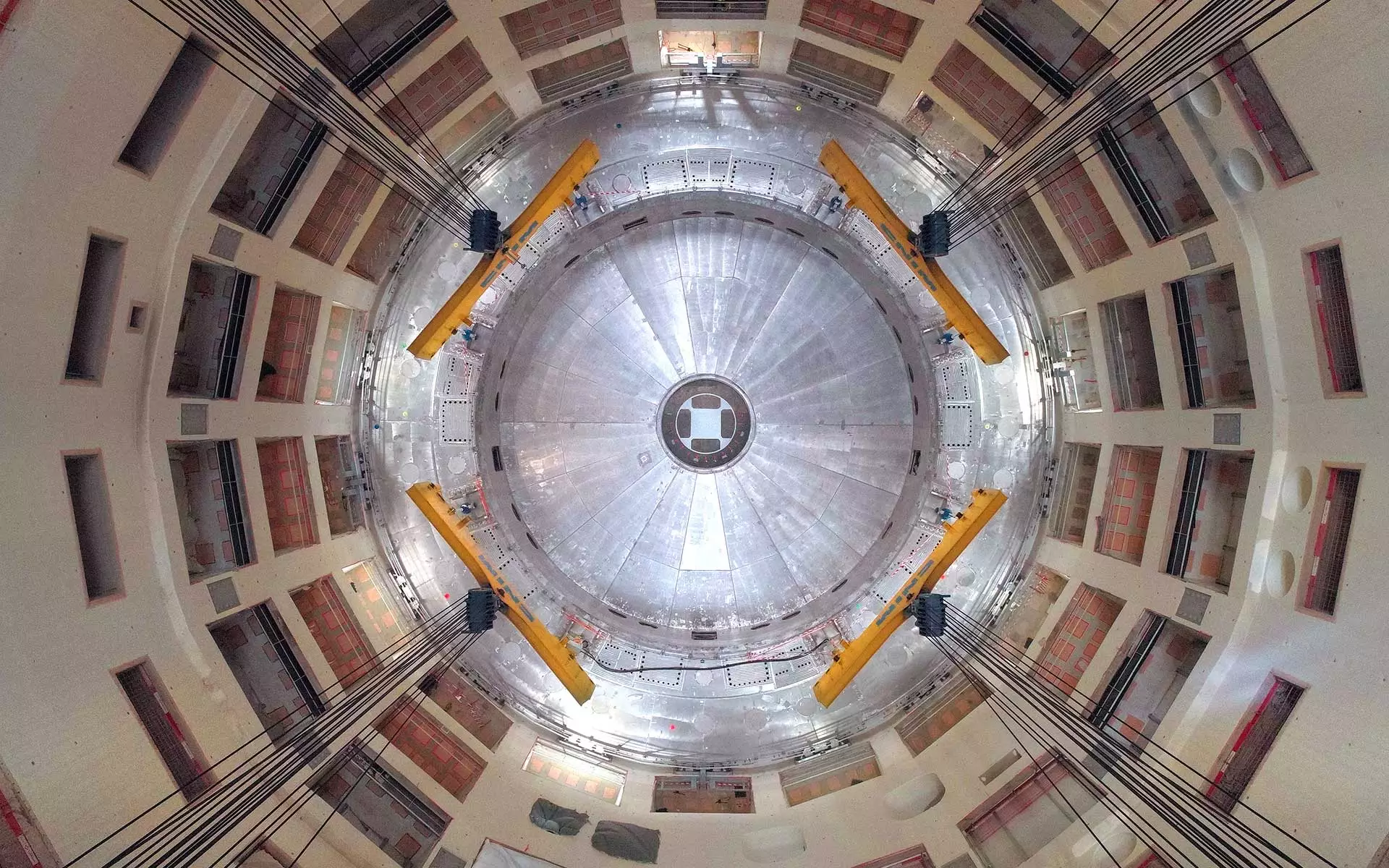 A look inside the pit of the ITER tokamak reactor, which will become the world's largest nuclear fusion device upon completion