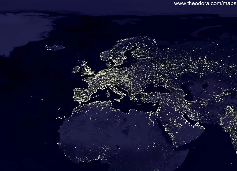 The Earth's lights from space (Image: NASA)