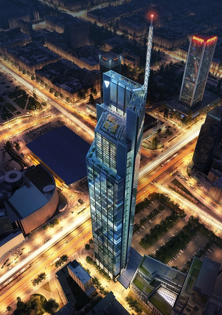 The Varso Tower will be Poland's first supertall skyscraper – that is, a skyscraper measuring at least 300 m (984 ft) tall