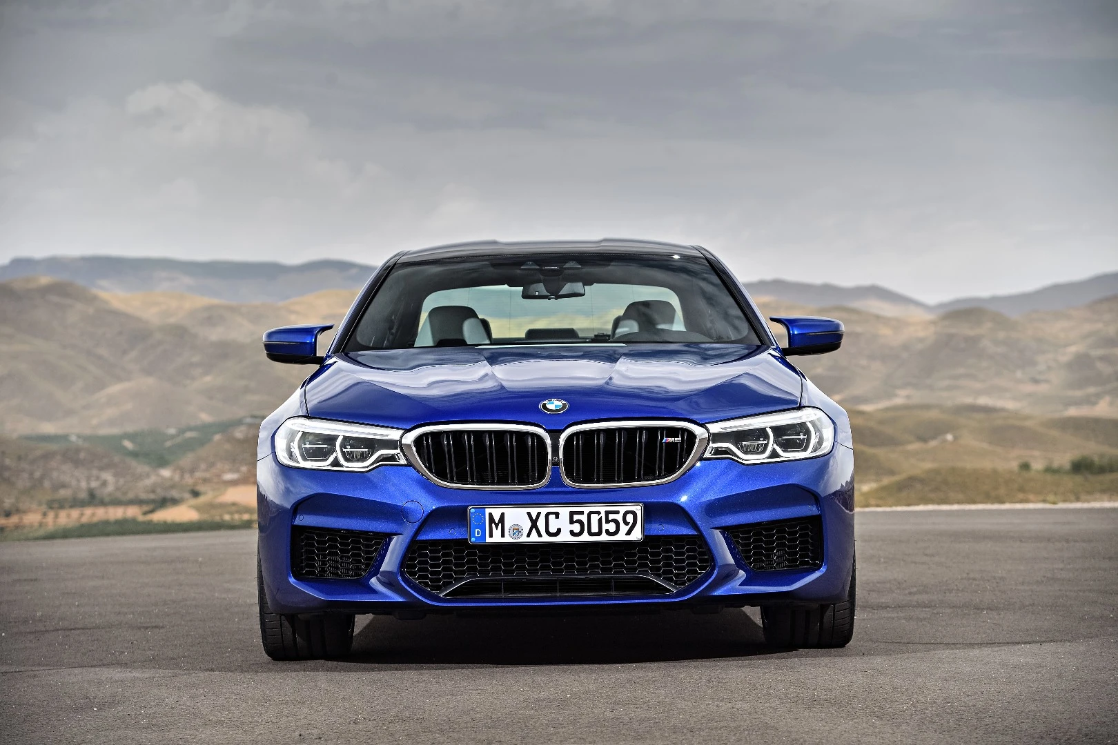 The gaping air intakes on the new BMW M5 feed a hungry V8