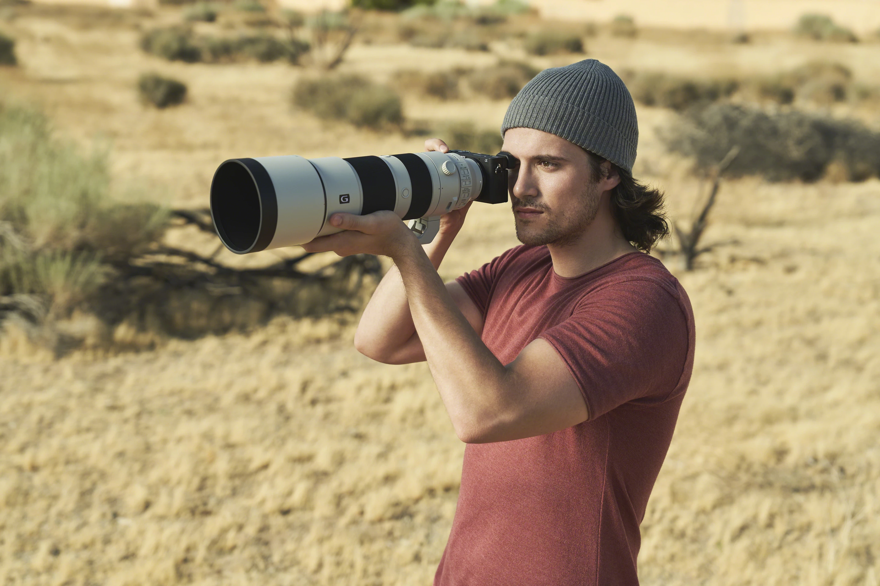 The compact Alpha 6600 mirrorless camera paired with a mighty long lens