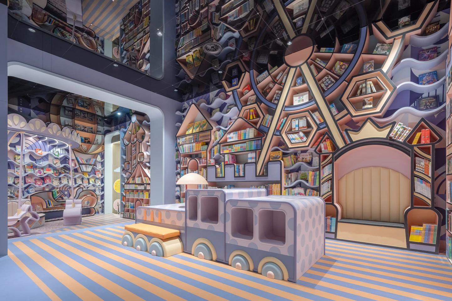 The children's area inside Shenzhen Zhongshuge bookstore