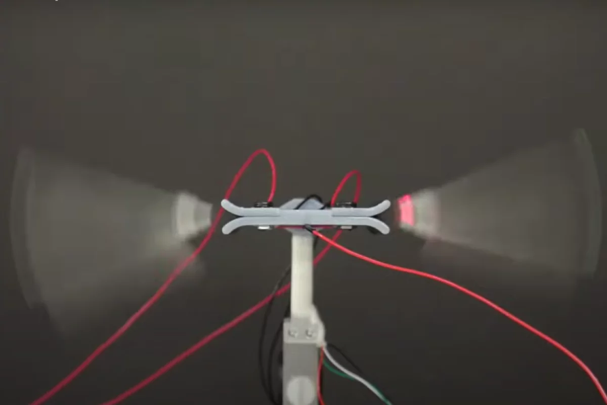 A front view of the new flapping mini drone