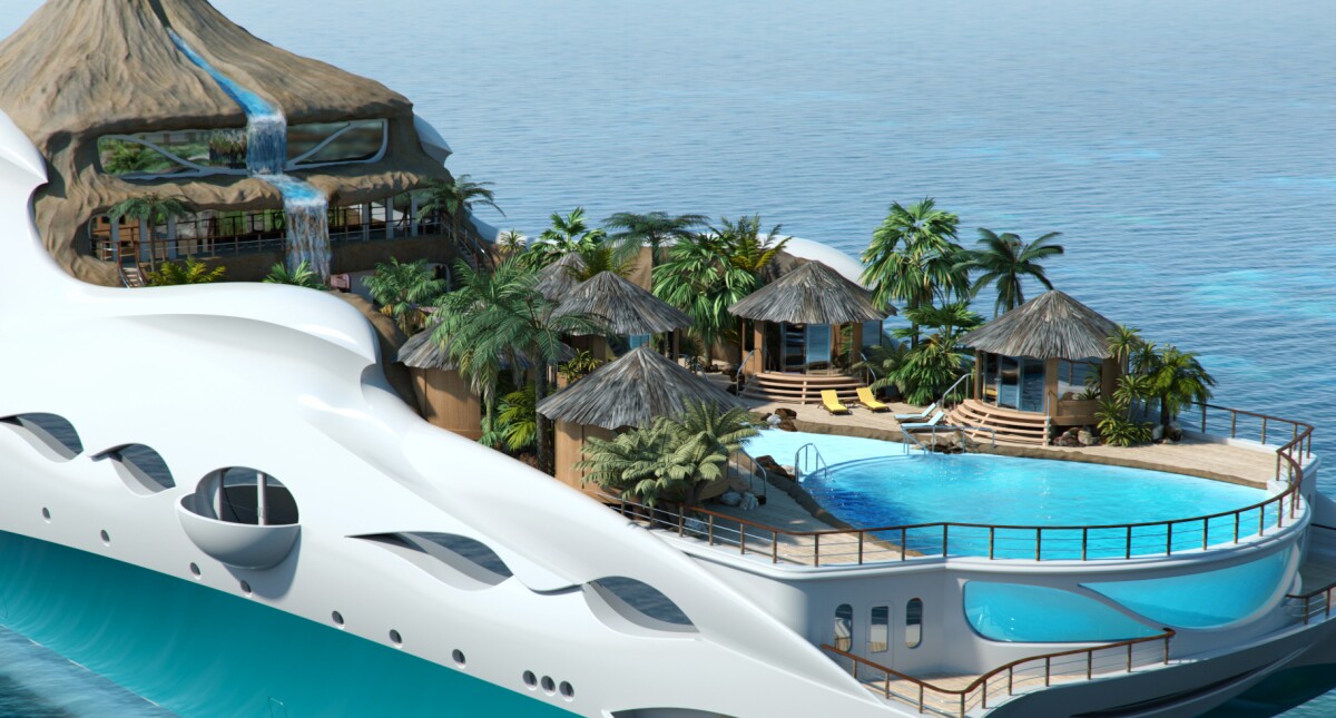 Yacht Island Design's "Tropical Island Paradise"