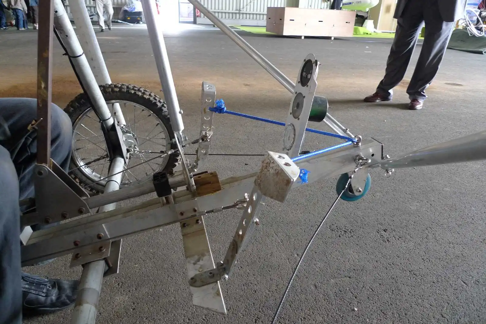 Controls to the front of the electric Demoichelle