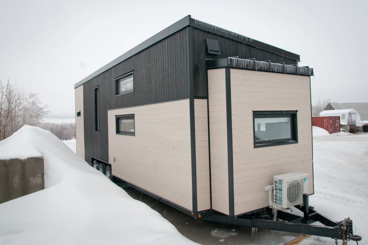 The Charme has been designed to withstand Canada's harsh winter weather and is home to a family of four
