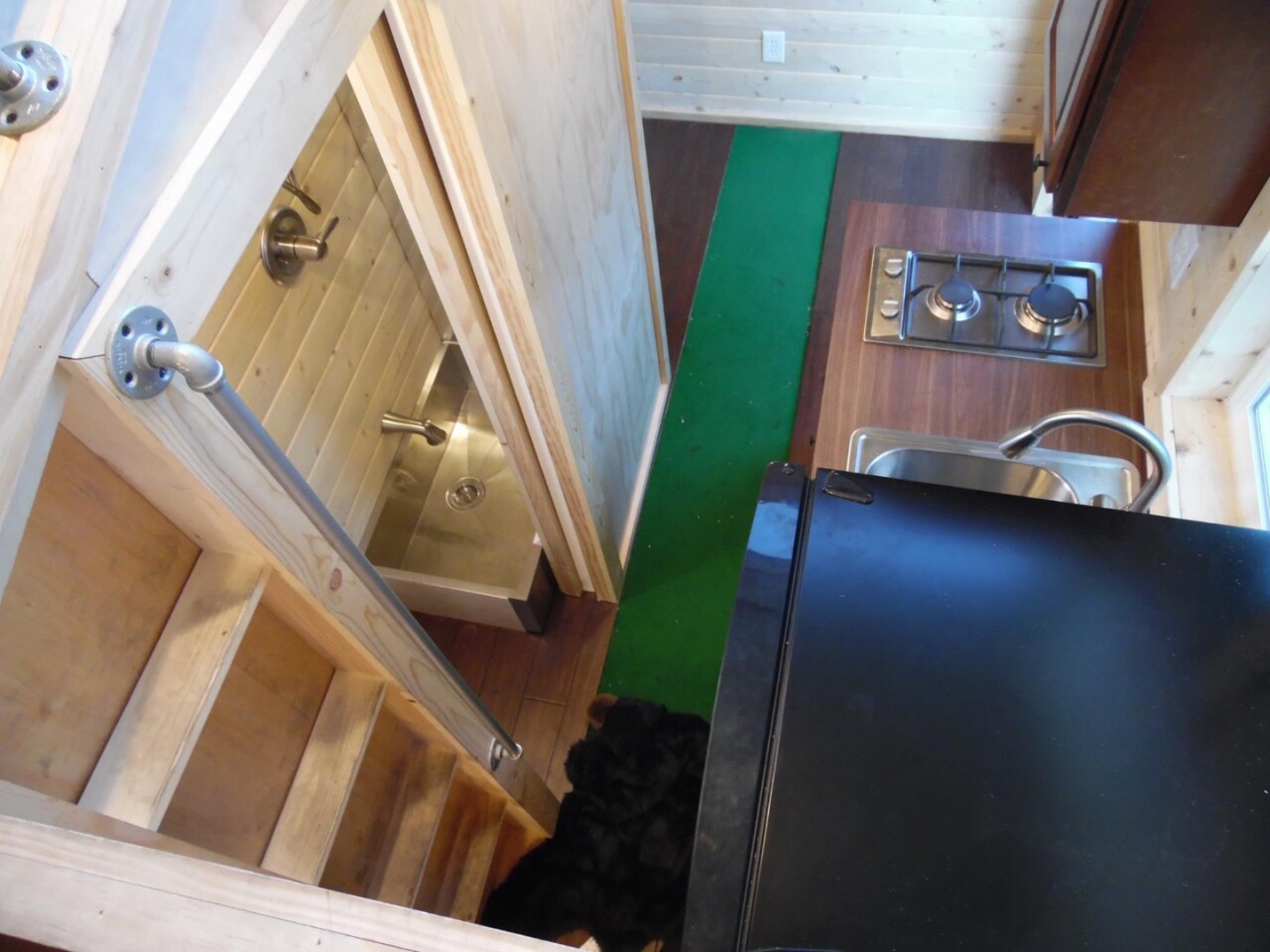 Inside, there's not a lot of room to play with – especially if you squeeze a bike in via the garage door