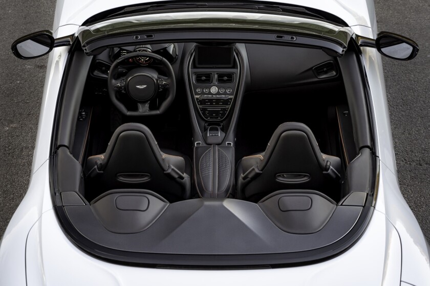 Looking down into the DBS Superleggera Volante