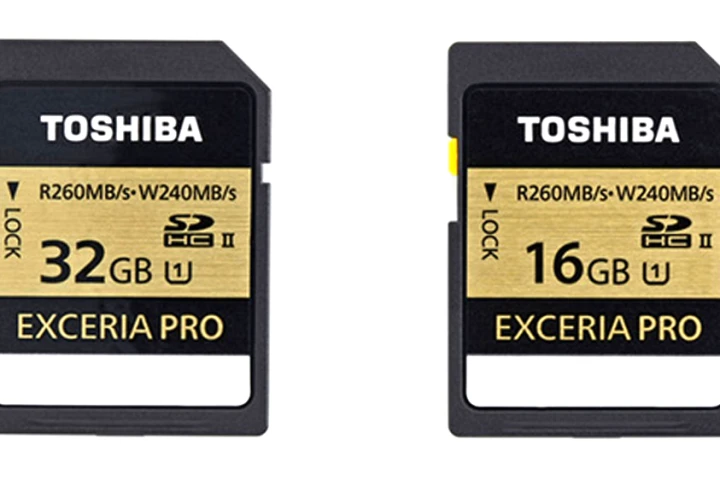 With a maximum write speed of 240 MB/s the Toshiba Exceria Pro SD cards are the fastest yet