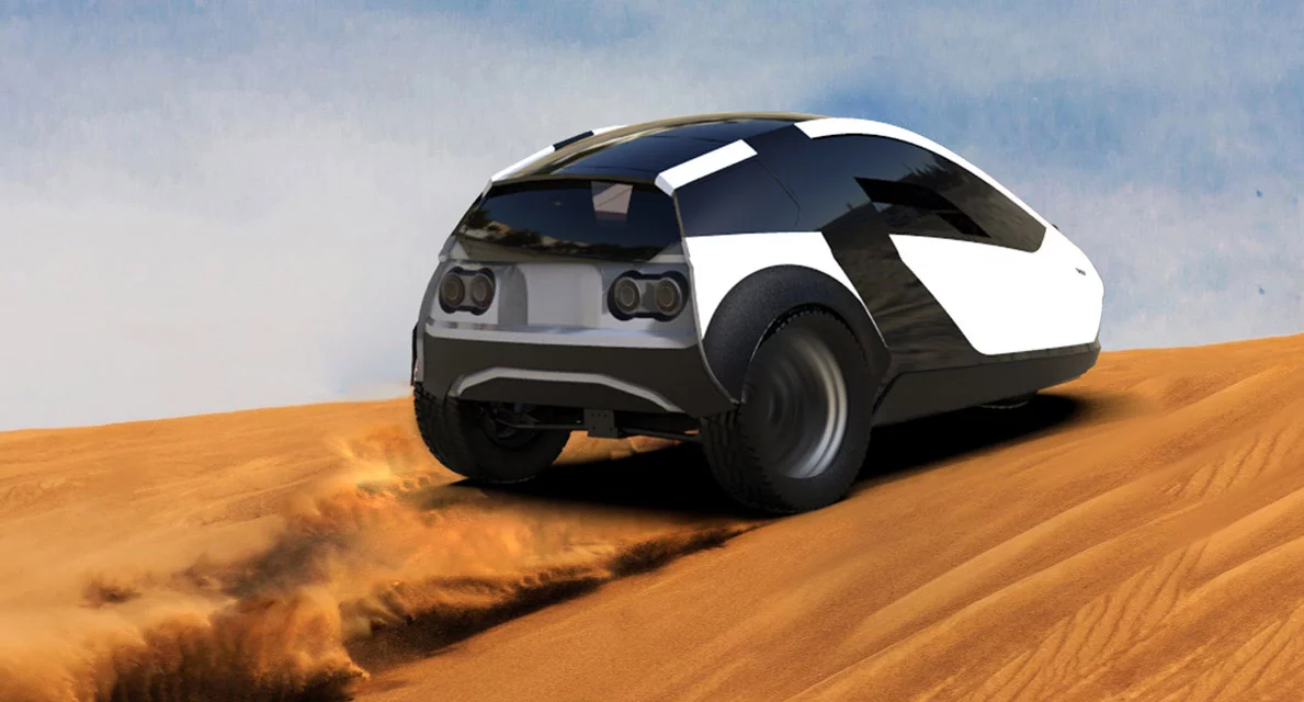 Up and over: an offroad version of the Twike 5.