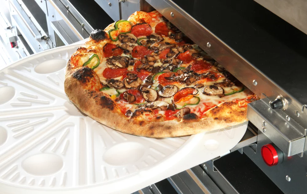 Fresh out of the oven, on its way to a customer's home