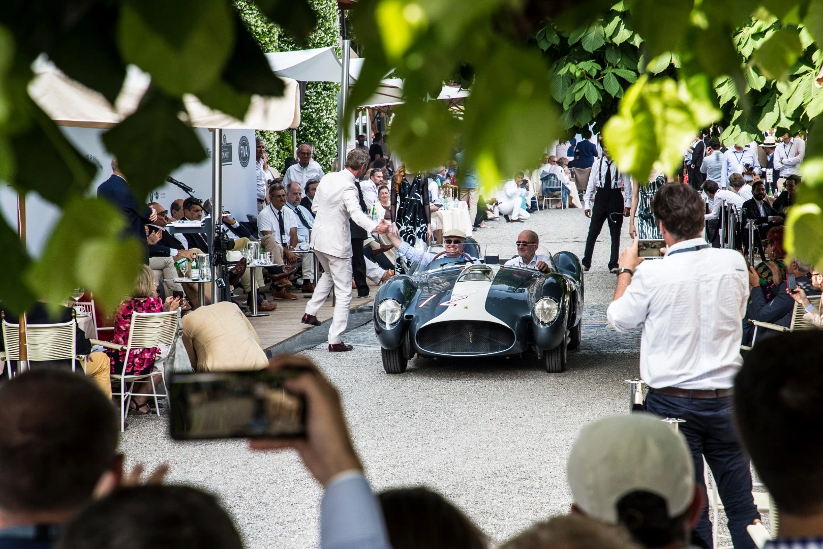 1958 Ferrari 335 S Spyder by Scaglietti | Winner: 2018 Concorso d'Eleganza Villa d'Este | Owner: Andreas Mohringer, Austria | Specifications: 4023 cc, DOHC V12 engine • 5-speed manual transaxle • 390 horsepower at 7400 rpm • Independent suspension front, De Dion real axle • Four-wheel hydraulic drum brakes