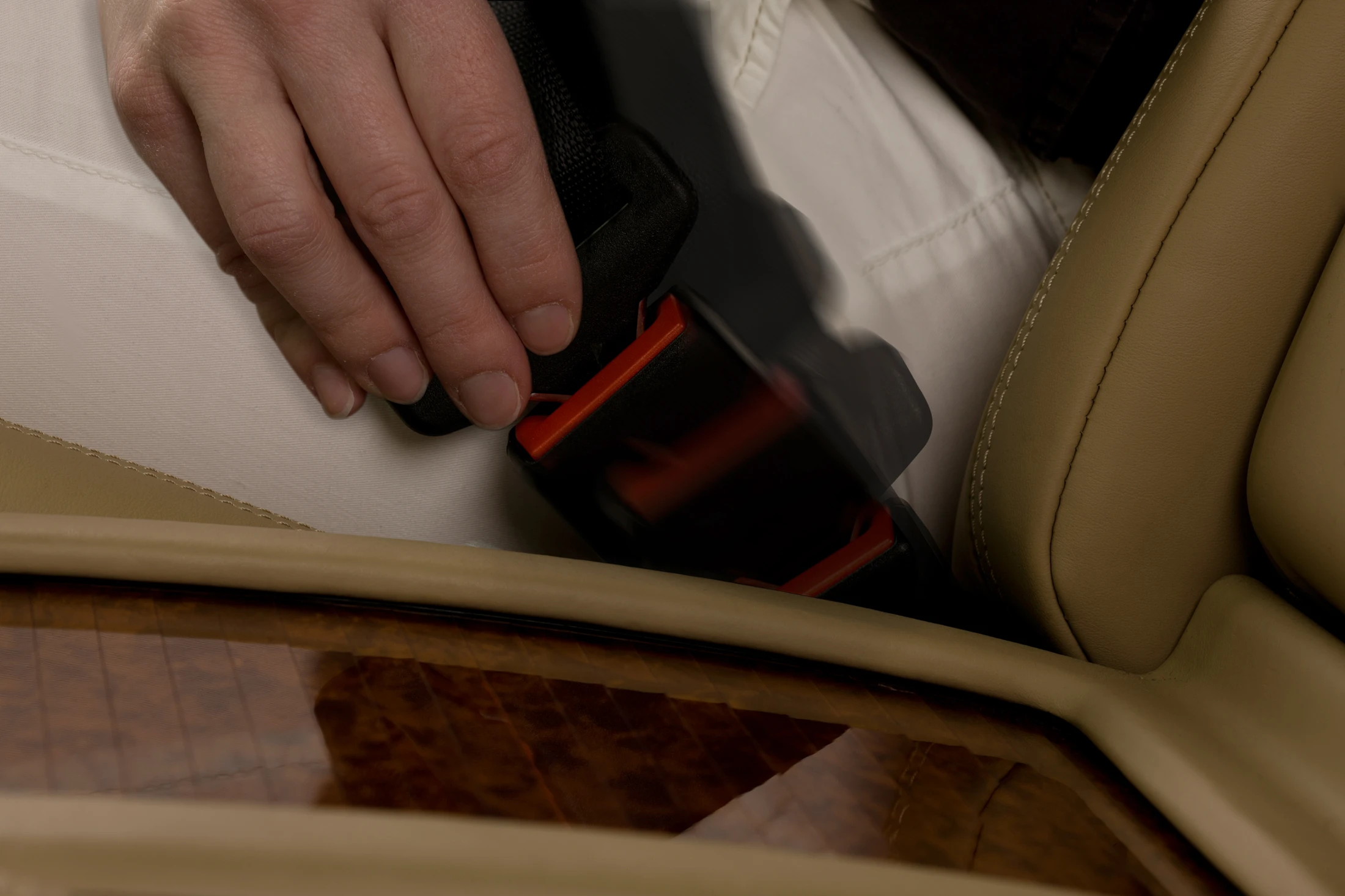 Mercedes' active seat-belt buckle retracts once the belt tongue has been inserted