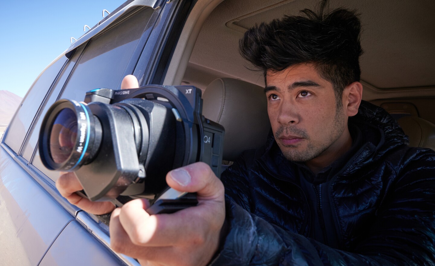 Photographer Reuben Wu with the Phase One XT medium format camera system