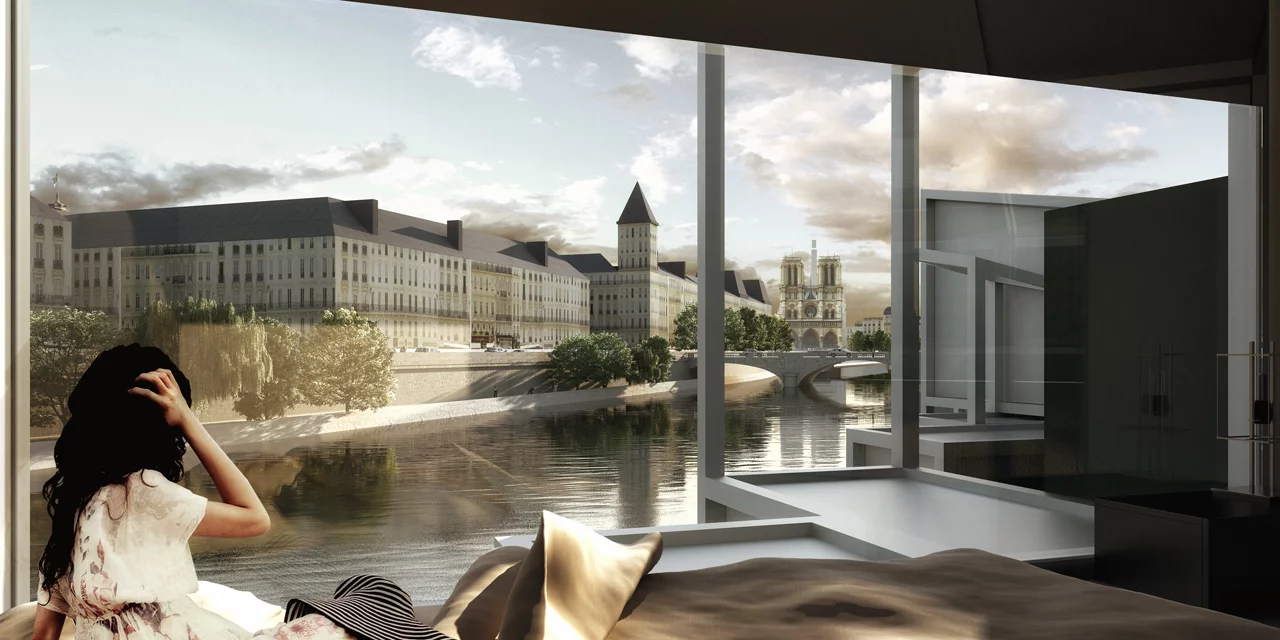 Looking out over the Seine (Image: +imgs)