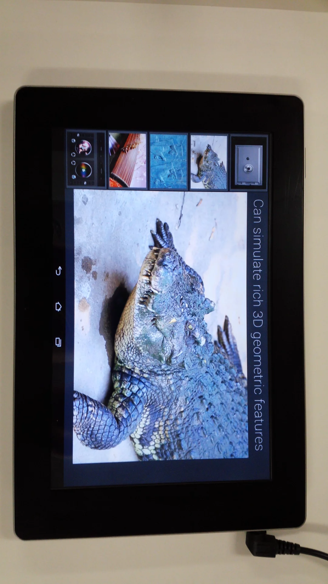 The effect can also be set to quickly alternate between high and low friction to create the illusion of a textured surface