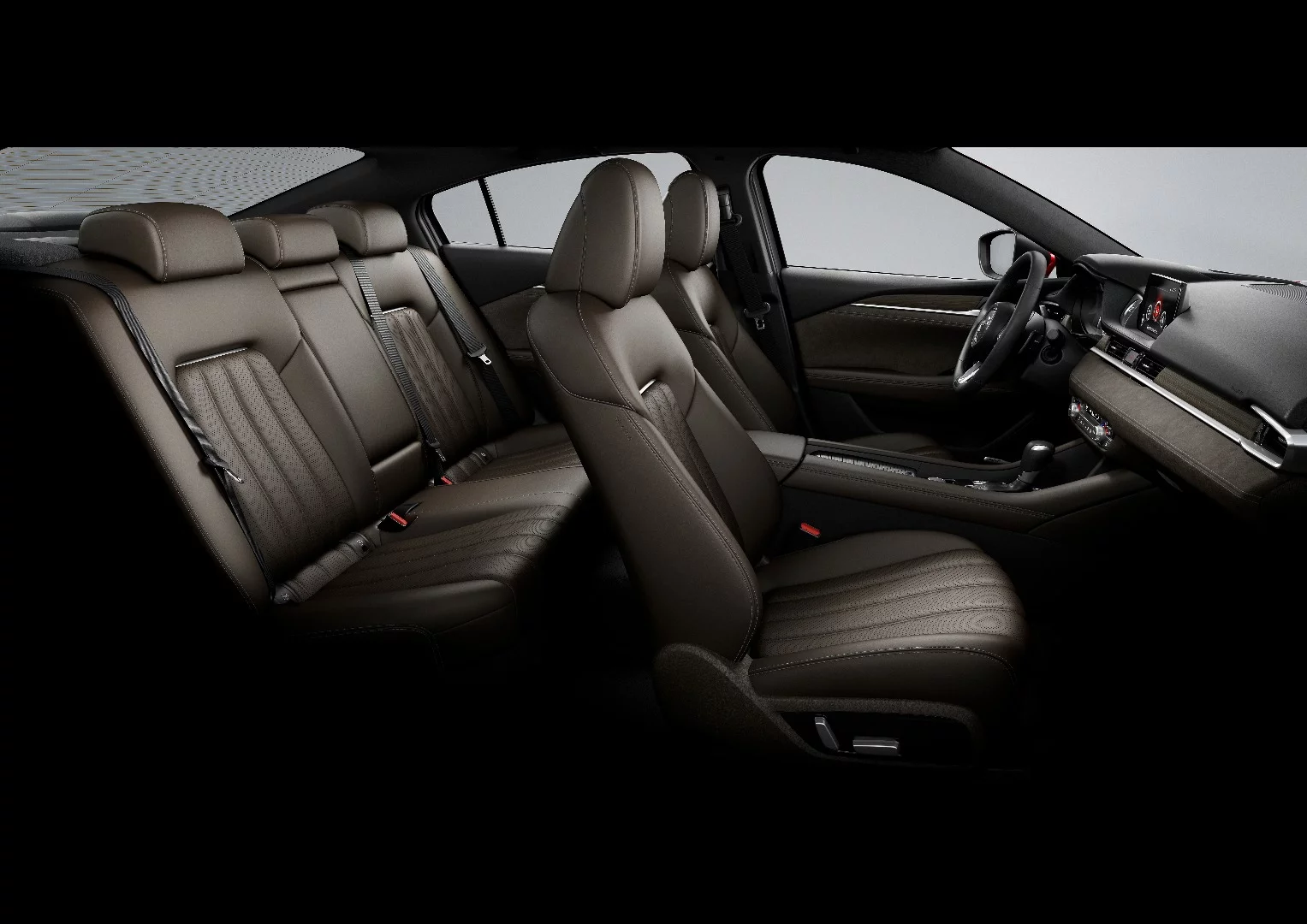 The Signature trim model (pictured) features Nappa leather seats, a Sen wood dash and suede-lined door cards