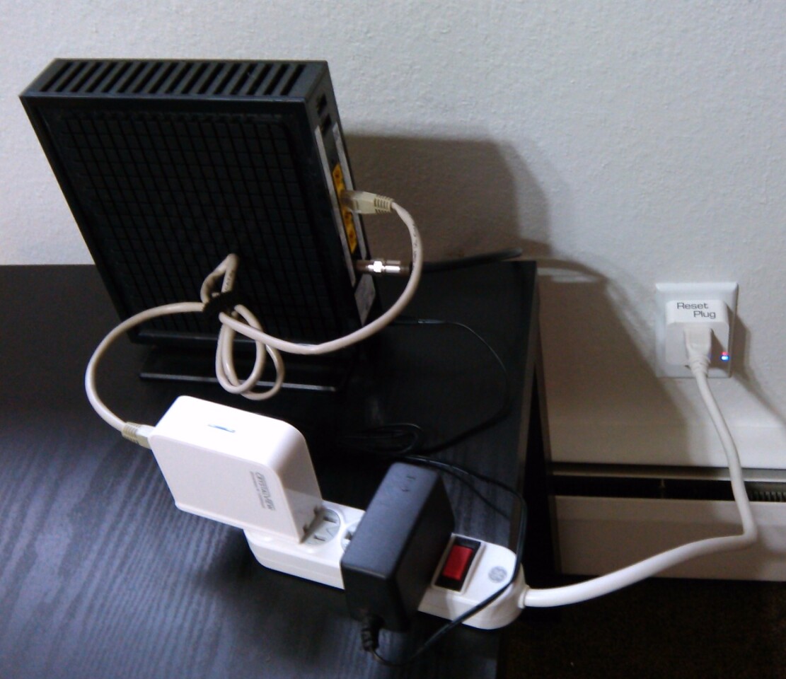 SmartPlug connected to a power strip