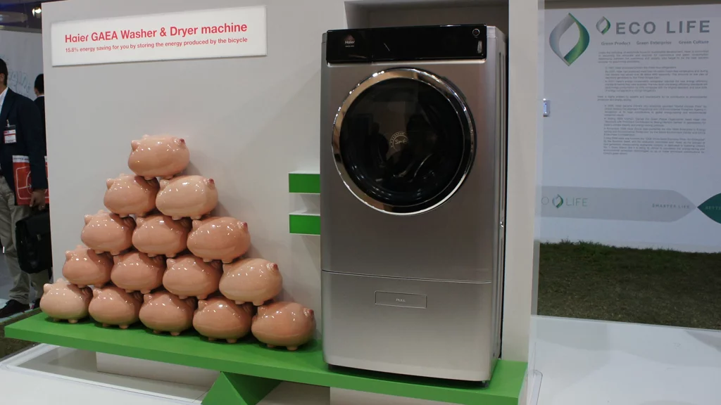 Haier's bike-powered washing machine