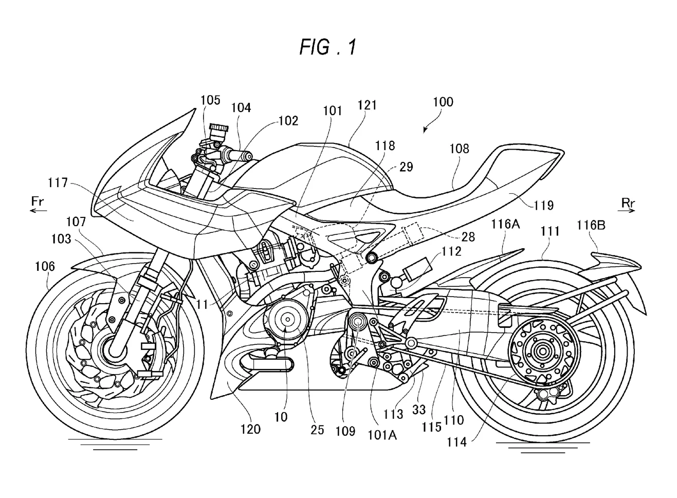 Suzuki patented a turbo-charged mid-sized motorcycle earlier in 2015, with accompanying sketches that looked identical to the 2013 Recursion concept