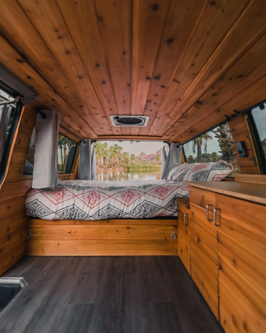 That long, roomy interior is quite a different look from the numerous mini-campervans we've been covering lately