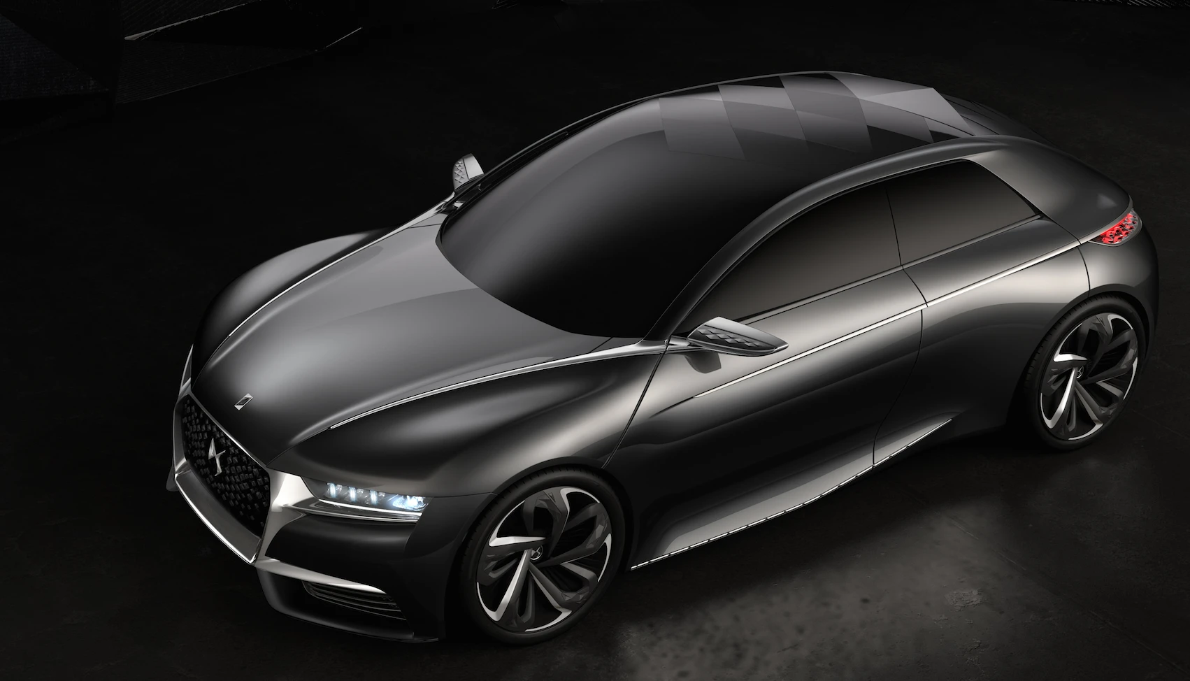 The DS' laser headlamps are controlled by a camera on the front of the car