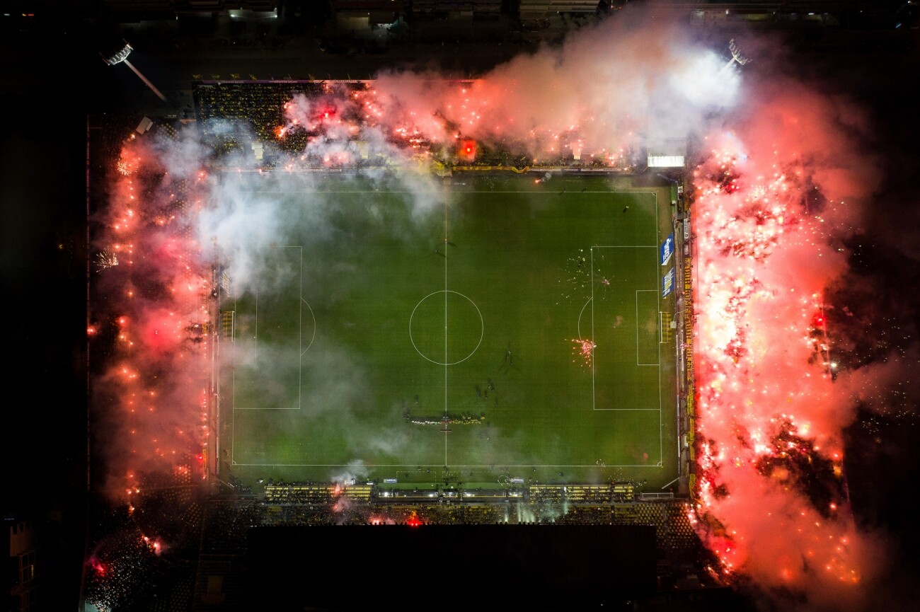 Commended - Sport. Kleanthis Vikelidis stadium in flames