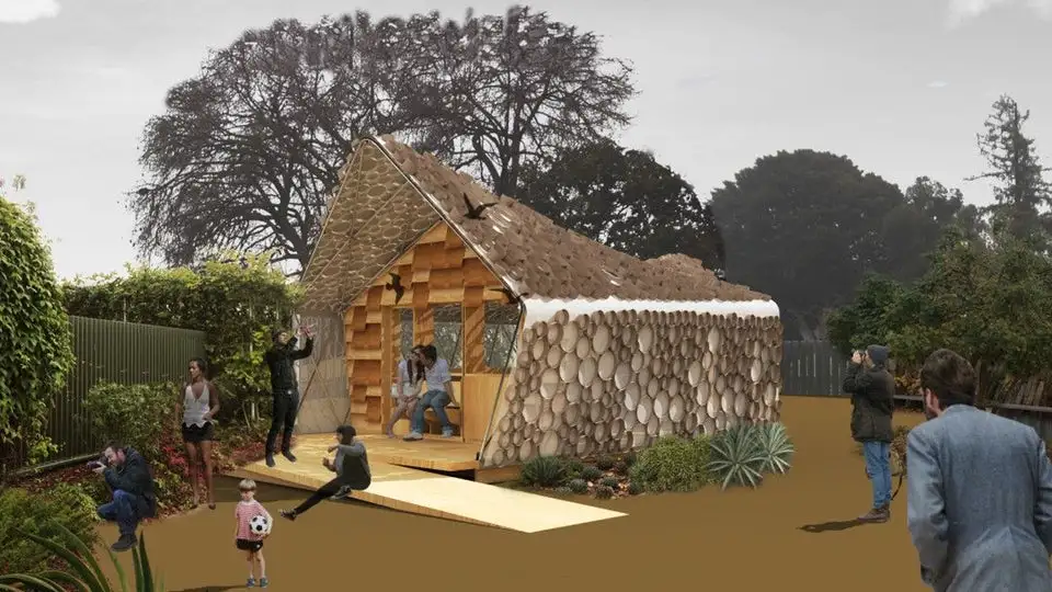 Dreamt up by researchers from the University of California, Los Angeles as a solution to LA's housing crisis, the Backyard BI(h)OME is affordable, low impact and recyclable. What's more, it can be easily put together in people's back gardens thanks to its simple construction using fabric sheeting embedded with solar panels wrapped around a framework of electrical conduit pipes
