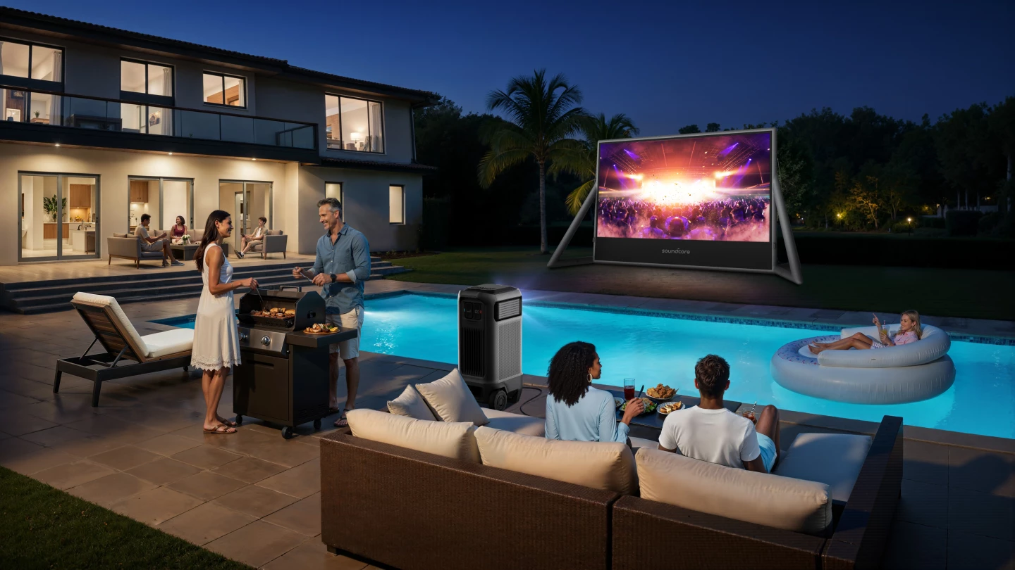 The Soundcore Nebula X1 Pro can be had with either a 120-inch or 200-inch inflatable screen