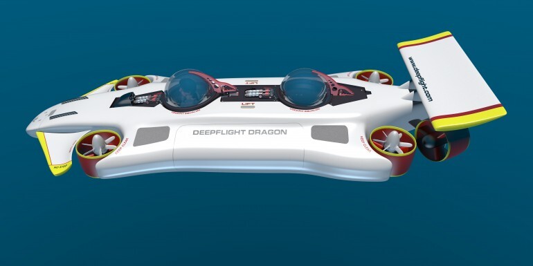 DeepFlight Dragon personal submarine