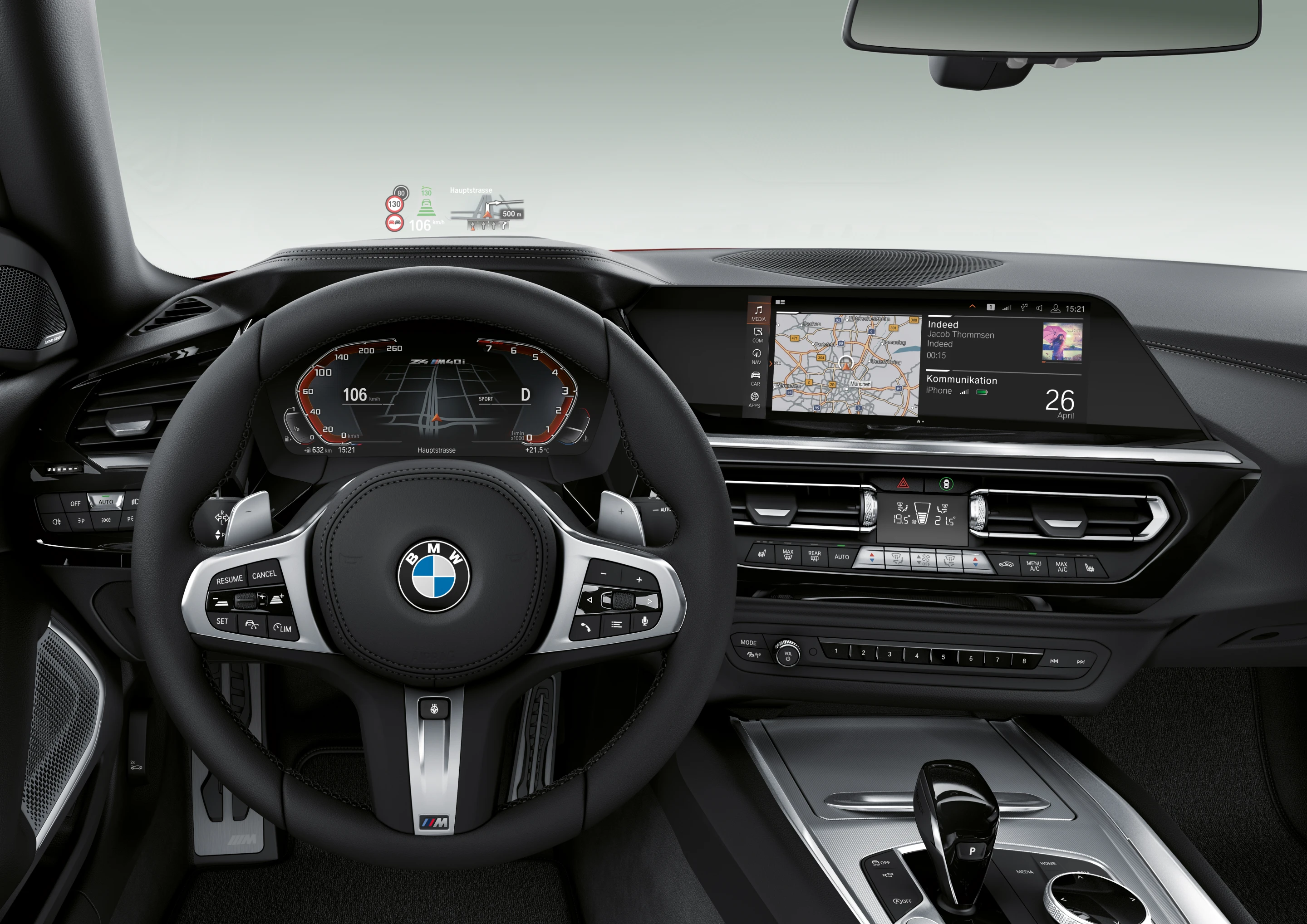The driver-centric cockpit of the new BMW Z4 aims towards keeping the ideal of the Z roadster