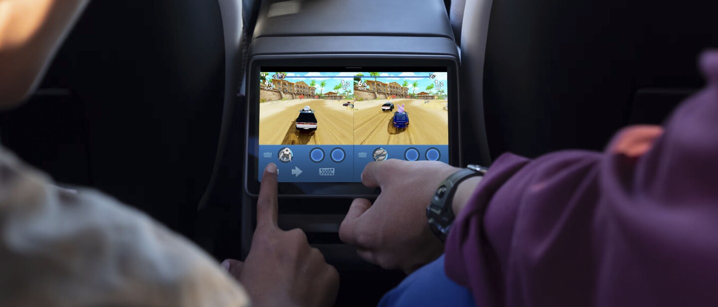 Your passengers can play games or set their desired climate with the new 8-inch touchscreen in the back