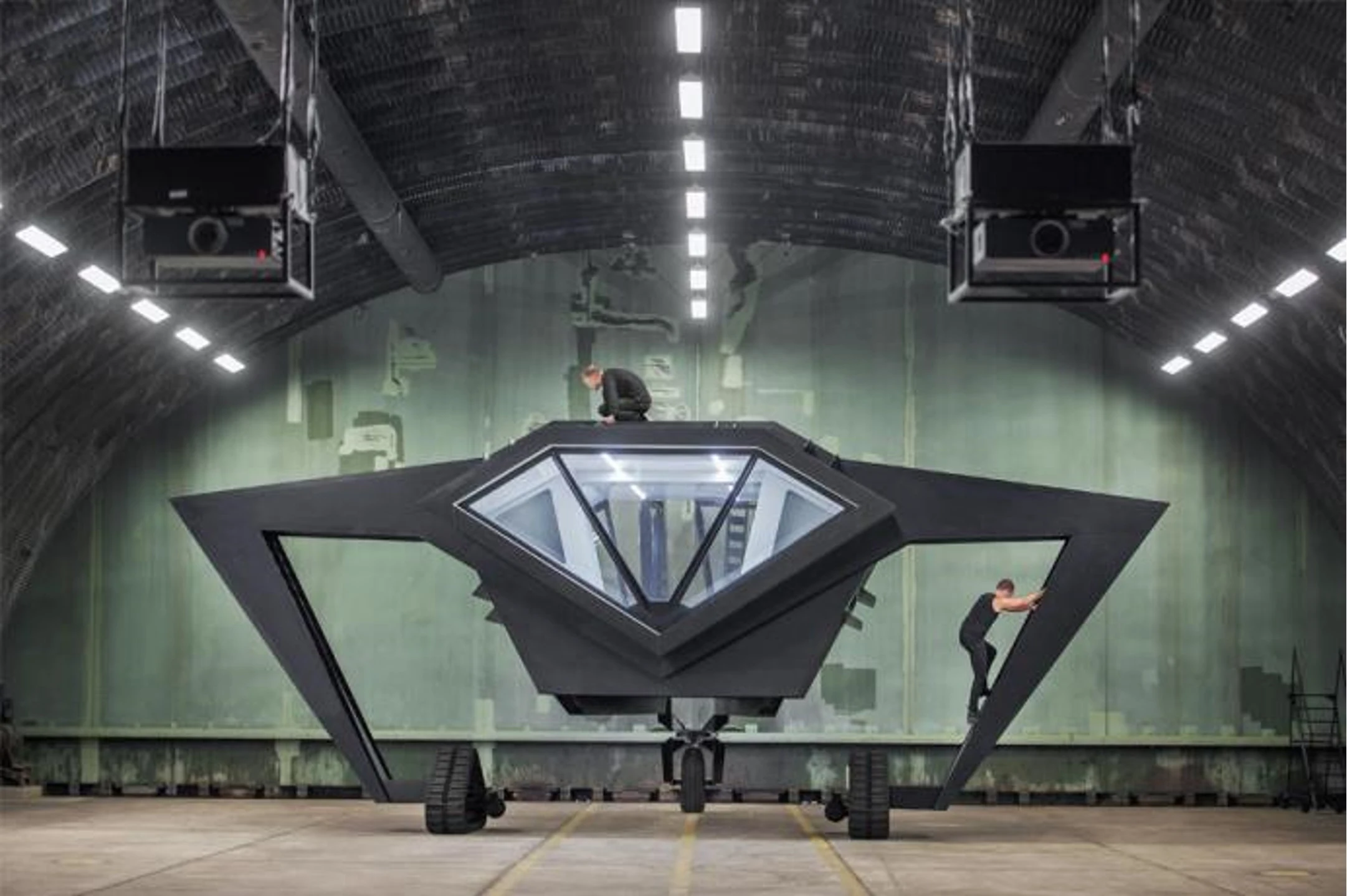 Secret Operation 610 in its hangar (Image: Rietveld Landscape, Studio Frank Havermans, Michiel de Cleene)