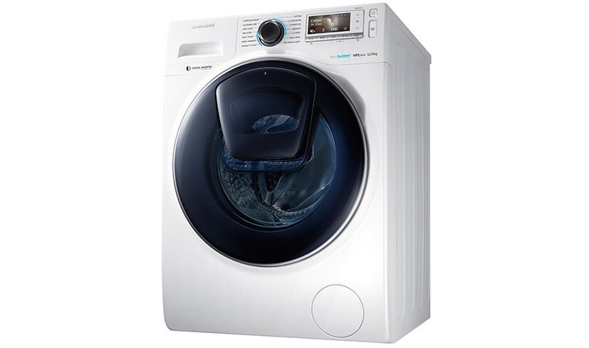 The Samsung AddWash features an extra door built into the top of the main door, through which items can be added at any point in the wash