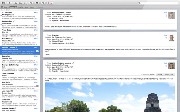 Mail conversation mode