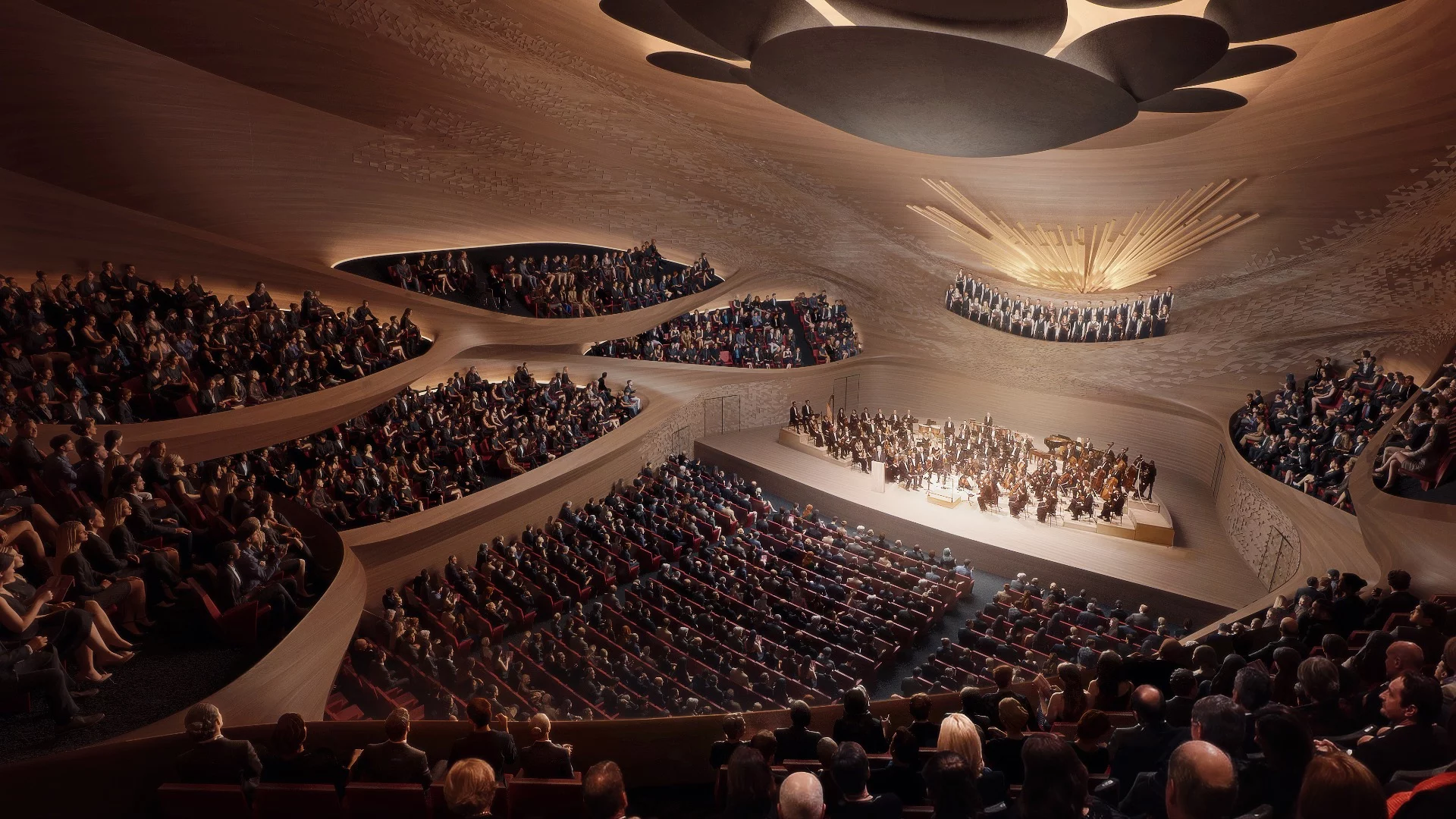 The new Sverdlovsk Philharmonic Concert Hall's 1,600-seat concert hall has been designed with acoustics in mind