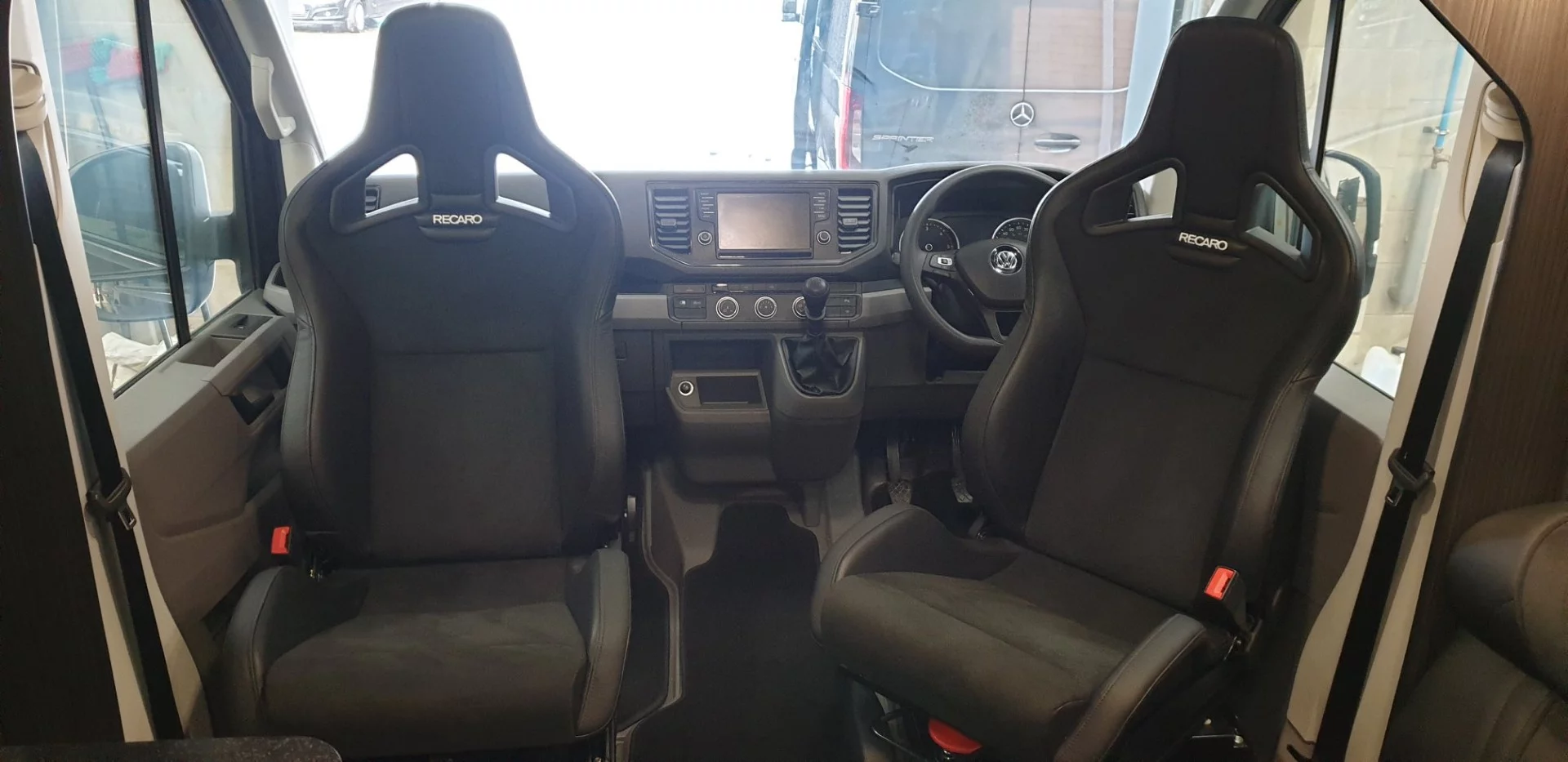 Swivel seats are a staple of camper van conversions, but Mclaren puts a spin on it with the Recaro sport seats