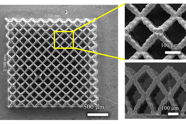 Lattice architecture provides extra channels for effective transportation of electrolyte inside a battery electrode, as compared to a solid cube version