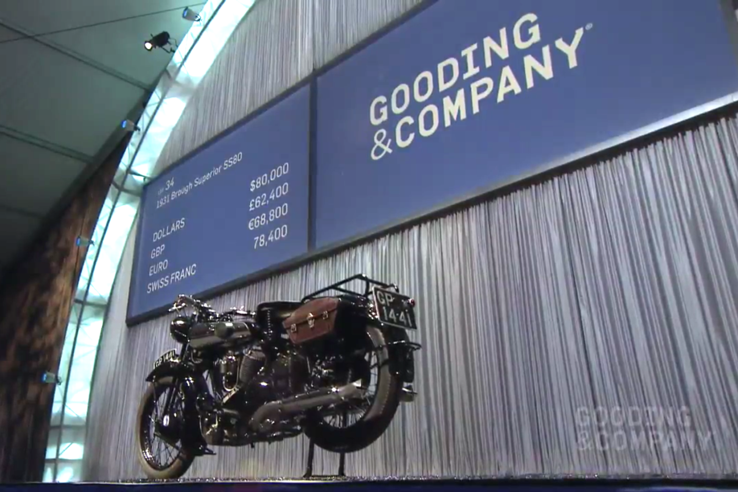 Sold at a Gooding auction at Pebble Beach in 2011 for $176,000, this 1931 Brough Superior SS80 was the most expensive Brough Superior SS80 ever sold at that time. It sold for just $88,000 in a no reserve auction - quite some bargain.